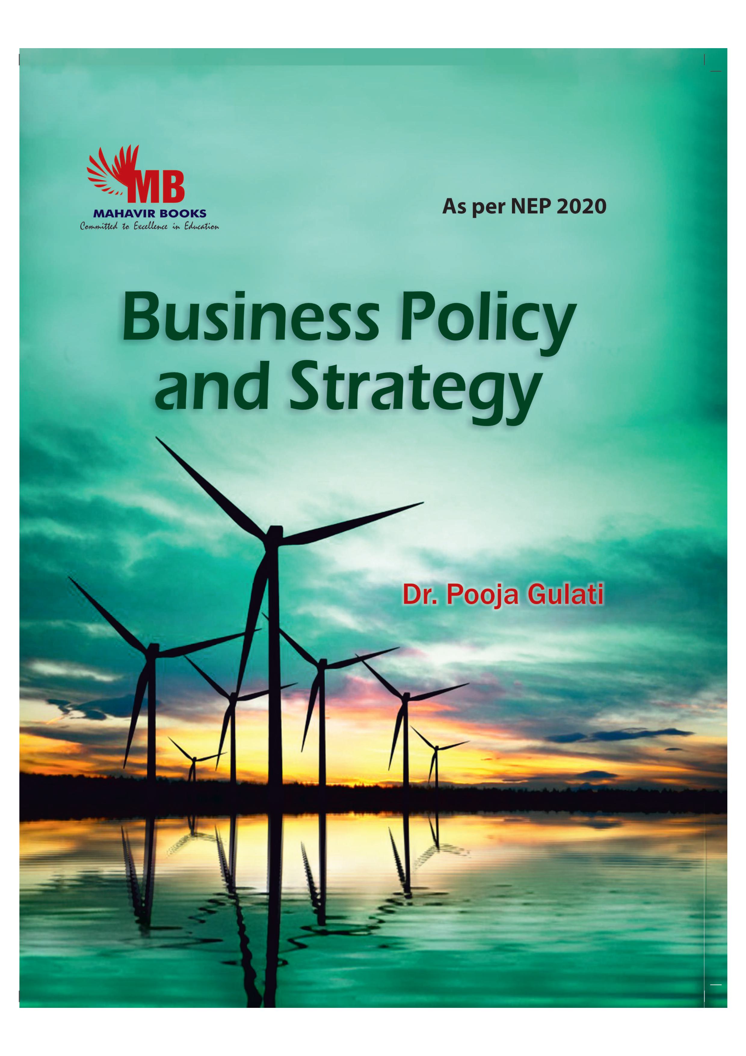 Business Policy and Strategy